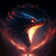 A fantastical dragon with flames expelling from its mouth in a hyper-realistic concept art illustration.