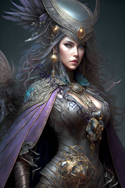 A captivating woman in ornate armor in a stunning dark fantasy artwork