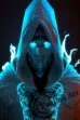 Electromancer in a Data Ghost Infomorph Blacklight Neon Glow 