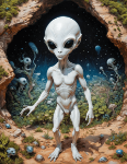 Picture of PB-001 Book of prompts: Alien