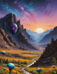 Picture of PB-001 Book of prompts: Alien