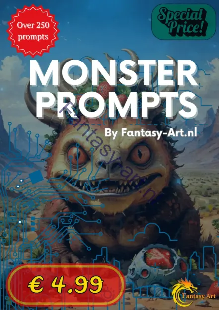 Picture of PB-003 Book of prompts: Monsters